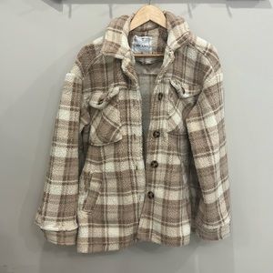 Fuzzy wuzzy plaid jacket - crazy soft